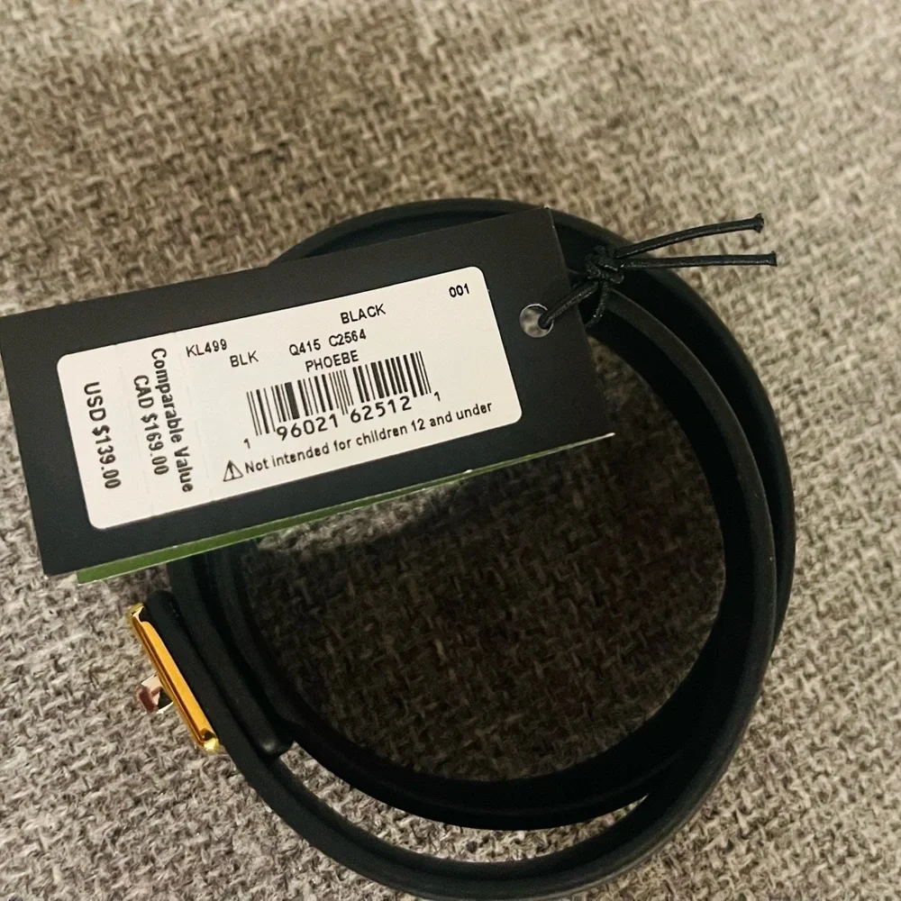 kate spade black leather wrap bracelet with gold & silver accent - Picture 2 of 10